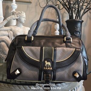 L.A.M.B. Gwen Stefani Lotus Bag Designer Leather Vintage Celebrity #191